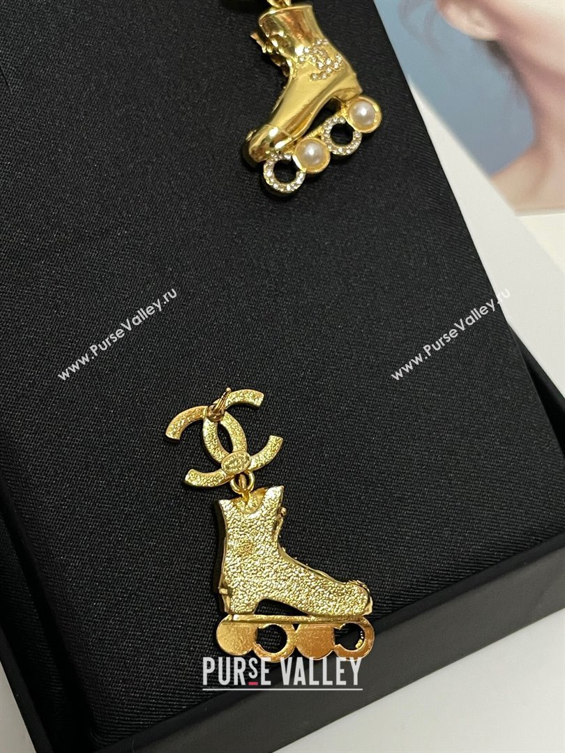 Chanel Boots Pendant Earrings CH12508 Gold 2024 (YF-24012508)