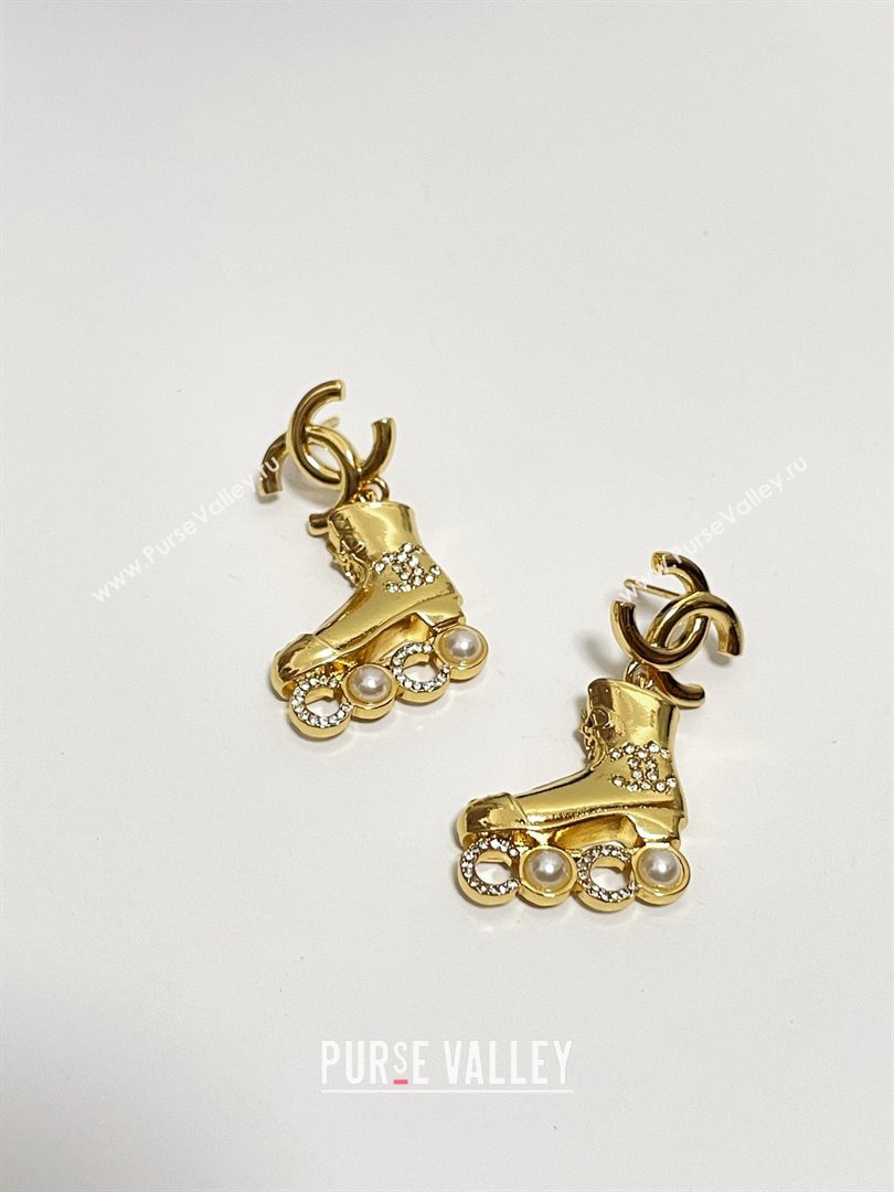 Chanel Boots Pendant Earrings CH12508 Gold 2024 (YF-24012508)