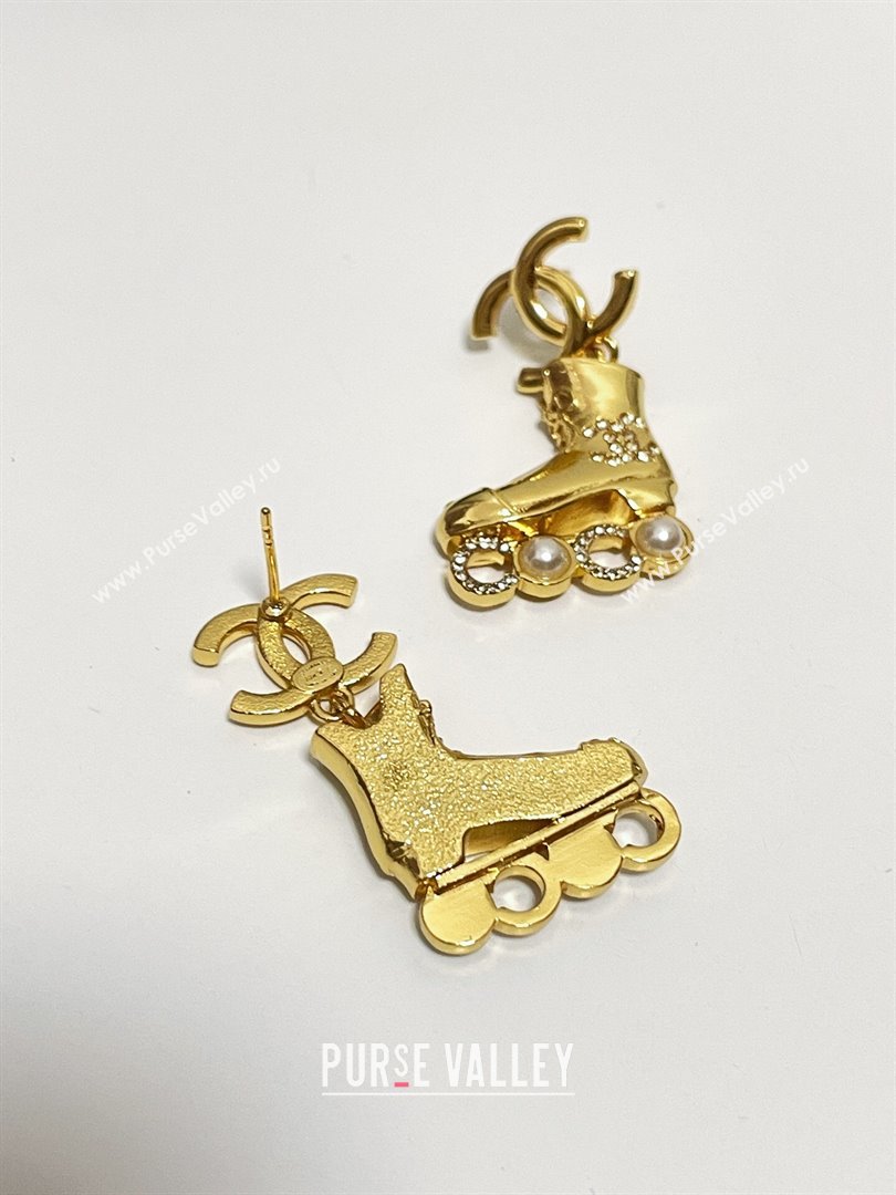 Chanel Boots Pendant Earrings CH12508 Gold 2024 (YF-24012508)