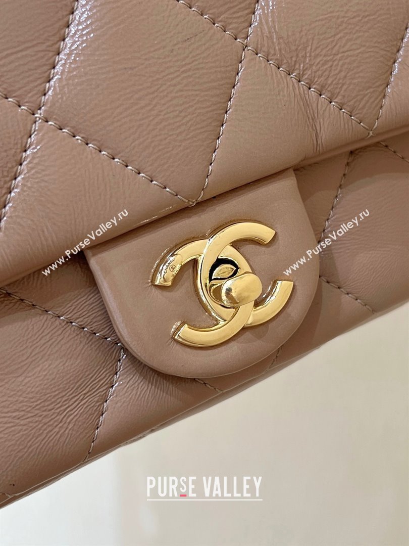 Chanel 24B Lambskin Mini Flap Bag with Top Handle AS5032 Light Brown 2024 Top Quality (SHUNY-24121807)