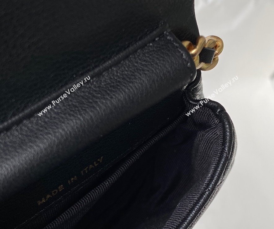 Chanel Calfskin Saddle Clutch with Chain AP2344 Black 2021 (SM-21101168)