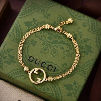 Gucci GG Bracelet G12519 Gold 2024 (YF-24012519)