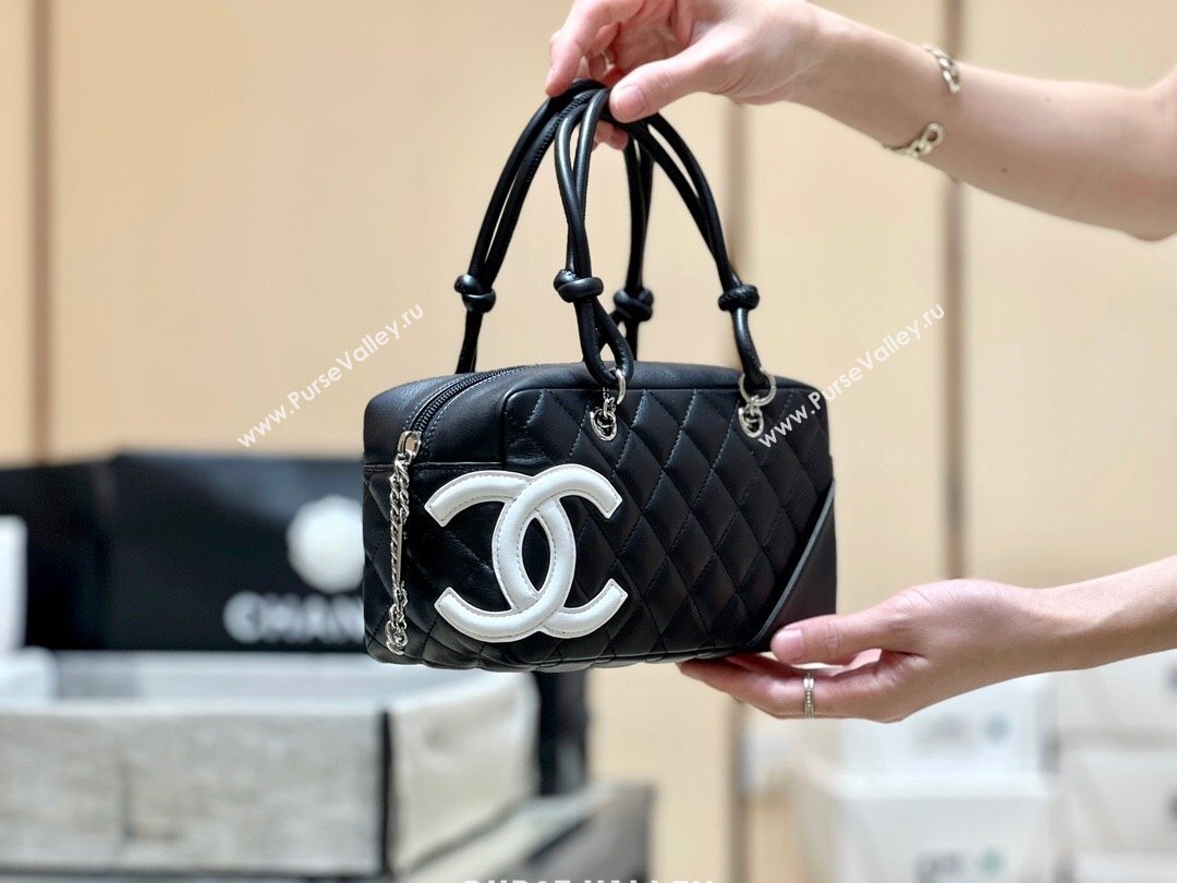 Chanel Cambon Mini Bowling Bag in Black Calfskin A29792 2024 Top Quality (SHUNY-24121809)