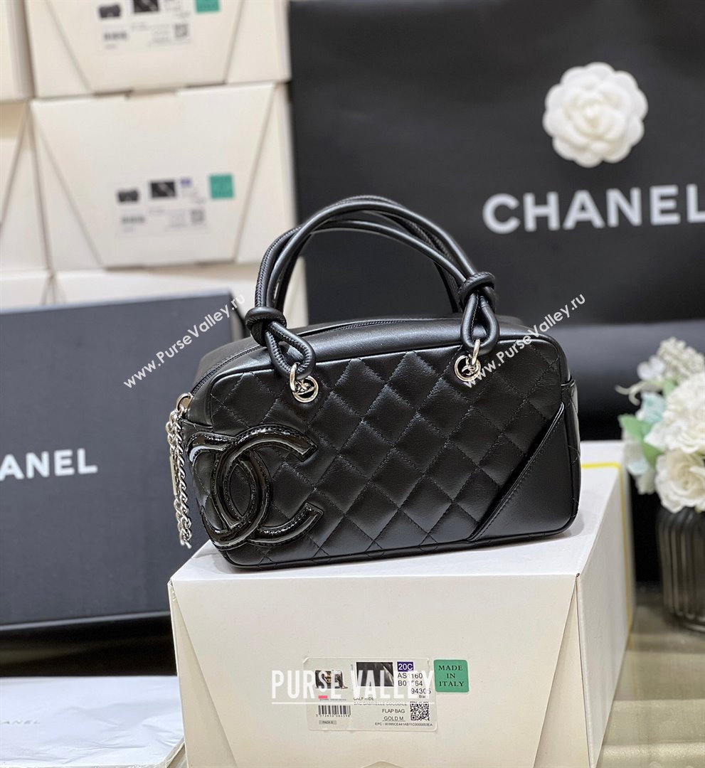 Chanel Cambon Mini Bowling Bag in Black Calfskin A29792 2024 Top Quality (SHUNY-24121810)