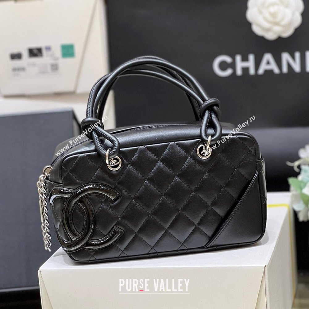 Chanel Cambon Mini Bowling Bag in Black Calfskin A29792 2024 Top Quality (SHUNY-24121810)