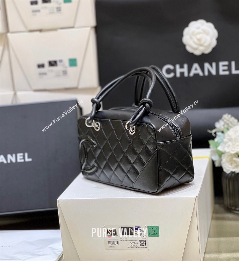 Chanel Cambon Mini Bowling Bag in Black Calfskin A29792 2024 Top Quality (SHUNY-24121810)