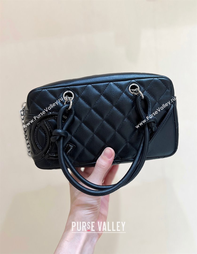 Chanel Cambon Mini Bowling Bag in Black Calfskin A29792 2024 Top Quality (SHUNY-24121810)