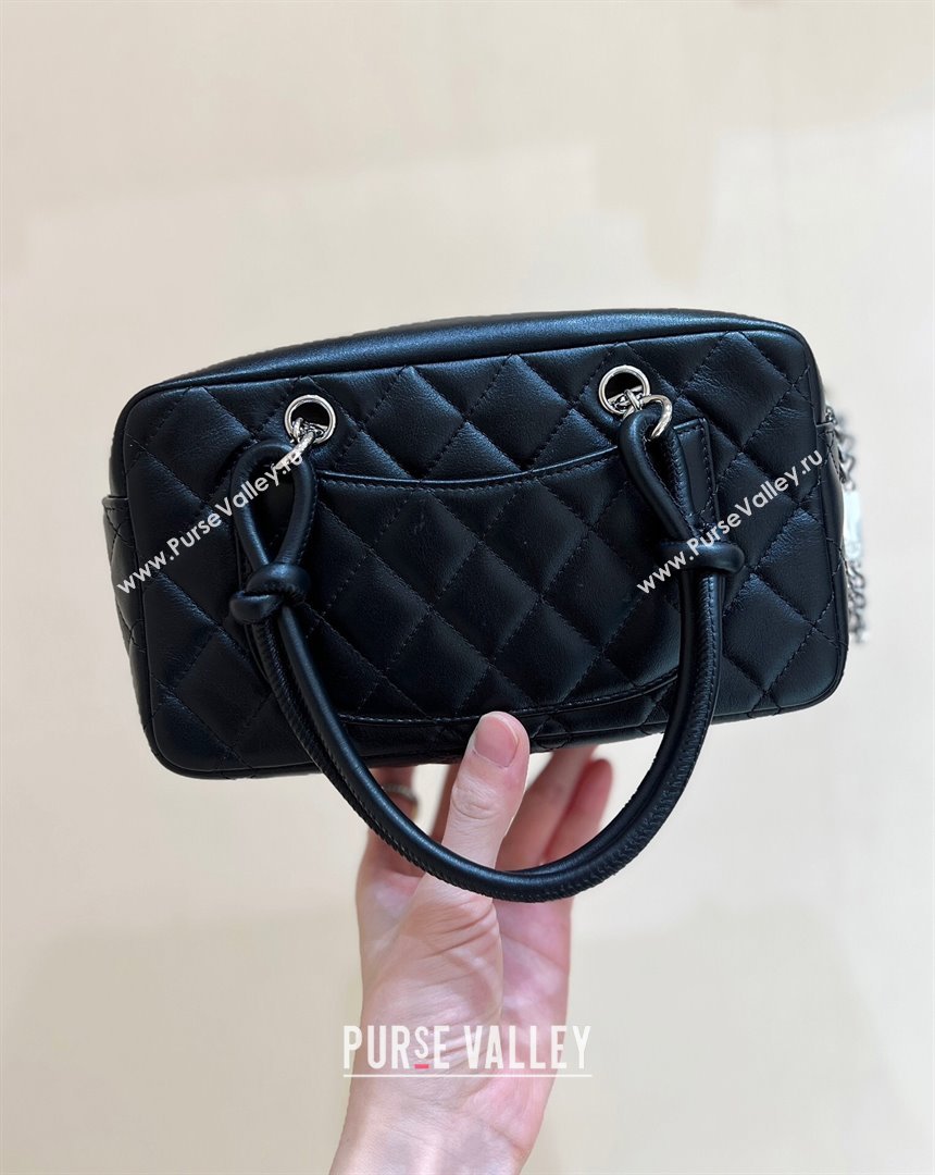 Chanel Cambon Mini Bowling Bag in Black Calfskin A29792 2024 Top Quality (SHUNY-24121810)