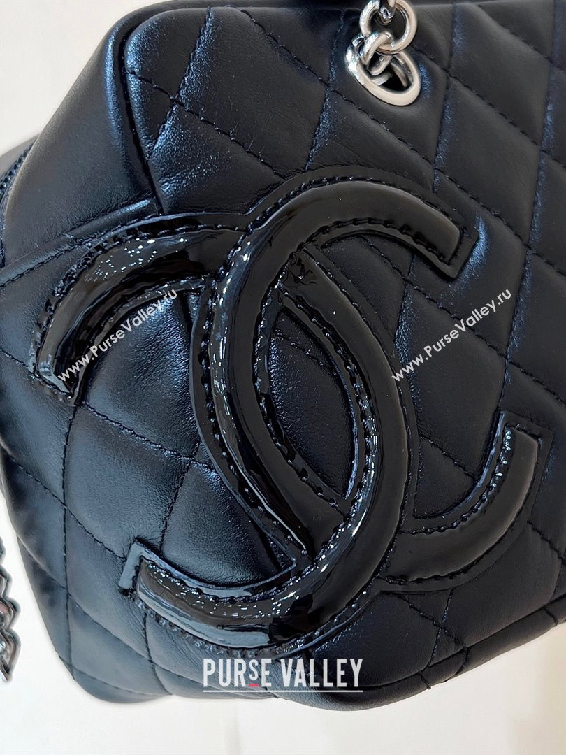 Chanel Cambon Mini Bowling Bag in Black Calfskin A29792 2024 Top Quality (SHUNY-24121810)