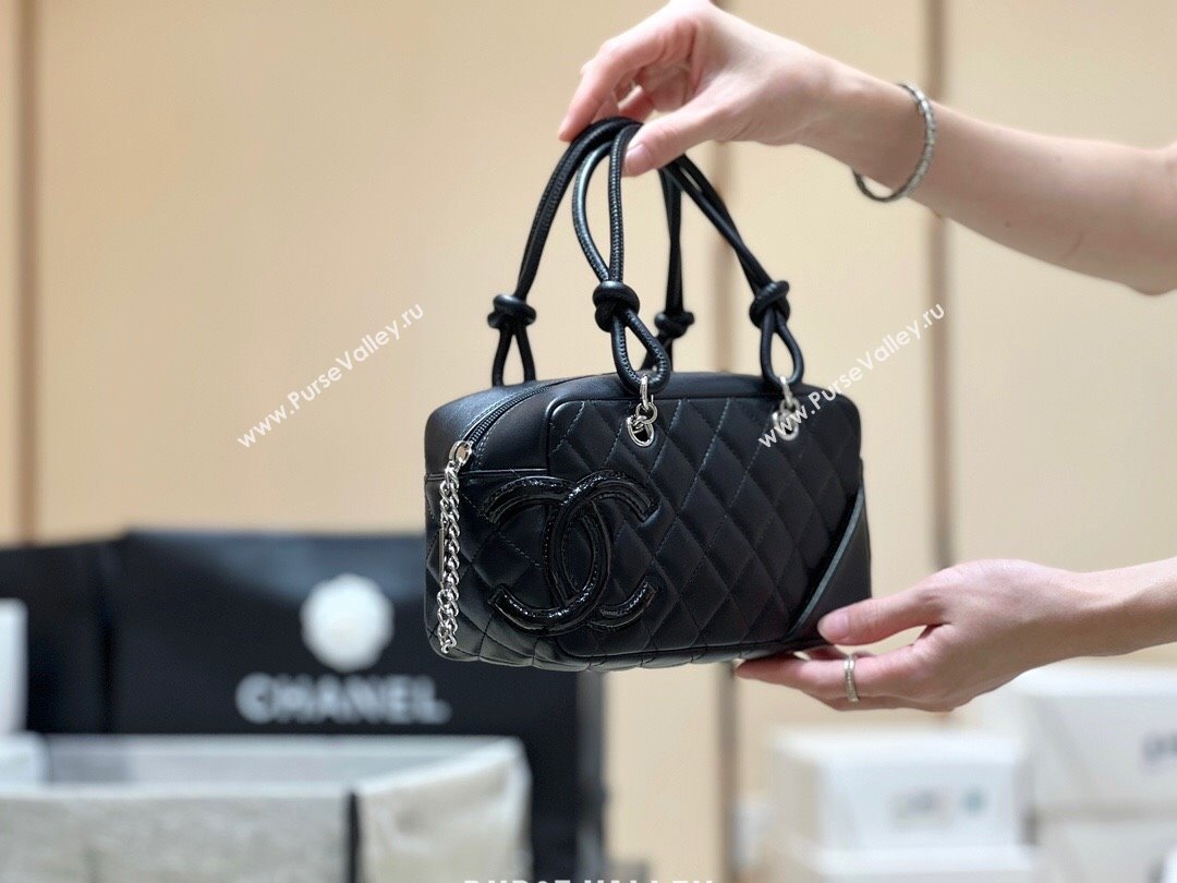 Chanel Cambon Mini Bowling Bag in Black Calfskin A29792 2024 Top Quality (SHUNY-24121810)