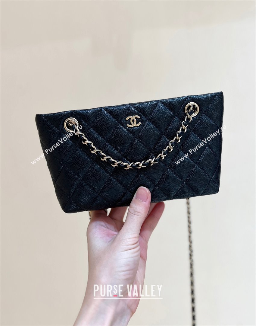 Chanel Classic Clutch with Chain in Haas Grained Calfskin AP4423 Black 2024 Top Quality (SHUNY-24121812)