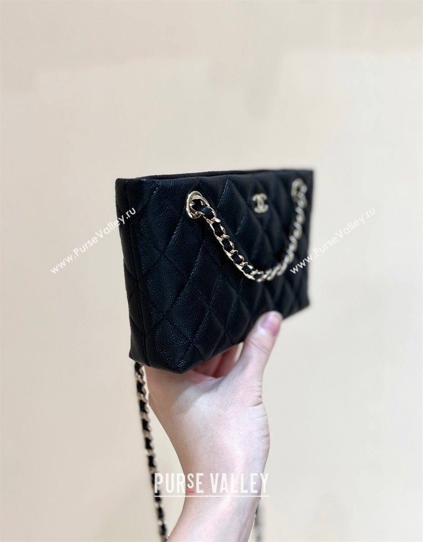 Chanel Classic Clutch with Chain in Haas Grained Calfskin AP4423 Black 2024 Top Quality (SHUNY-24121812)