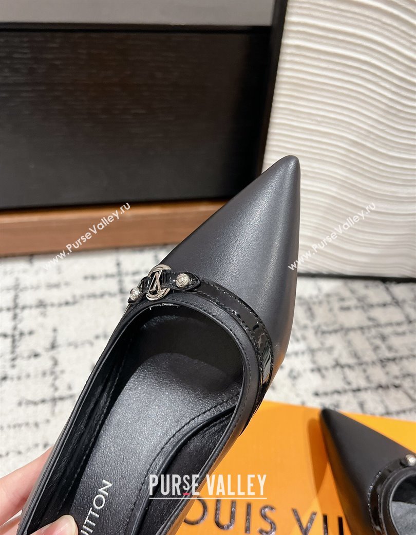 Louis Vuitton 6AM Slingback Pumps 4.5cm in Leather with Strap Black 2024 1AGZIF (MD-241224084)