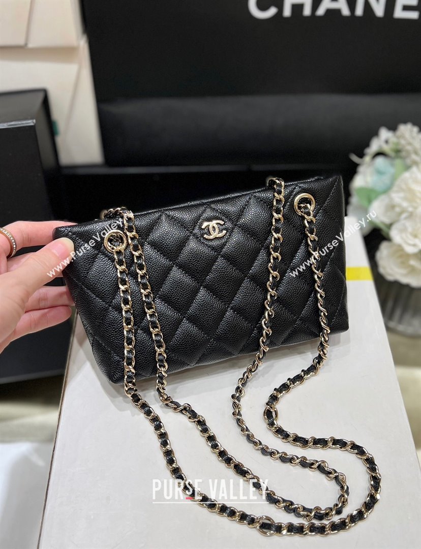 Chanel Classic Clutch with Chain in Haas Grained Calfskin AP4423 Black 2024 Top Quality (SHUNY-24121812)