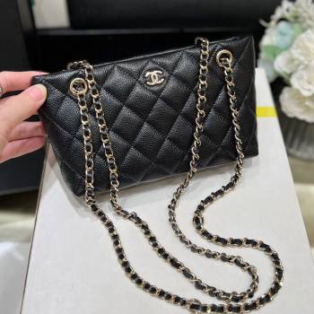 Chanel Classic Clutch with Chain in Haas Grained Calfskin AP4423 Black 2024 Top Quality (SHUNY-24121812)