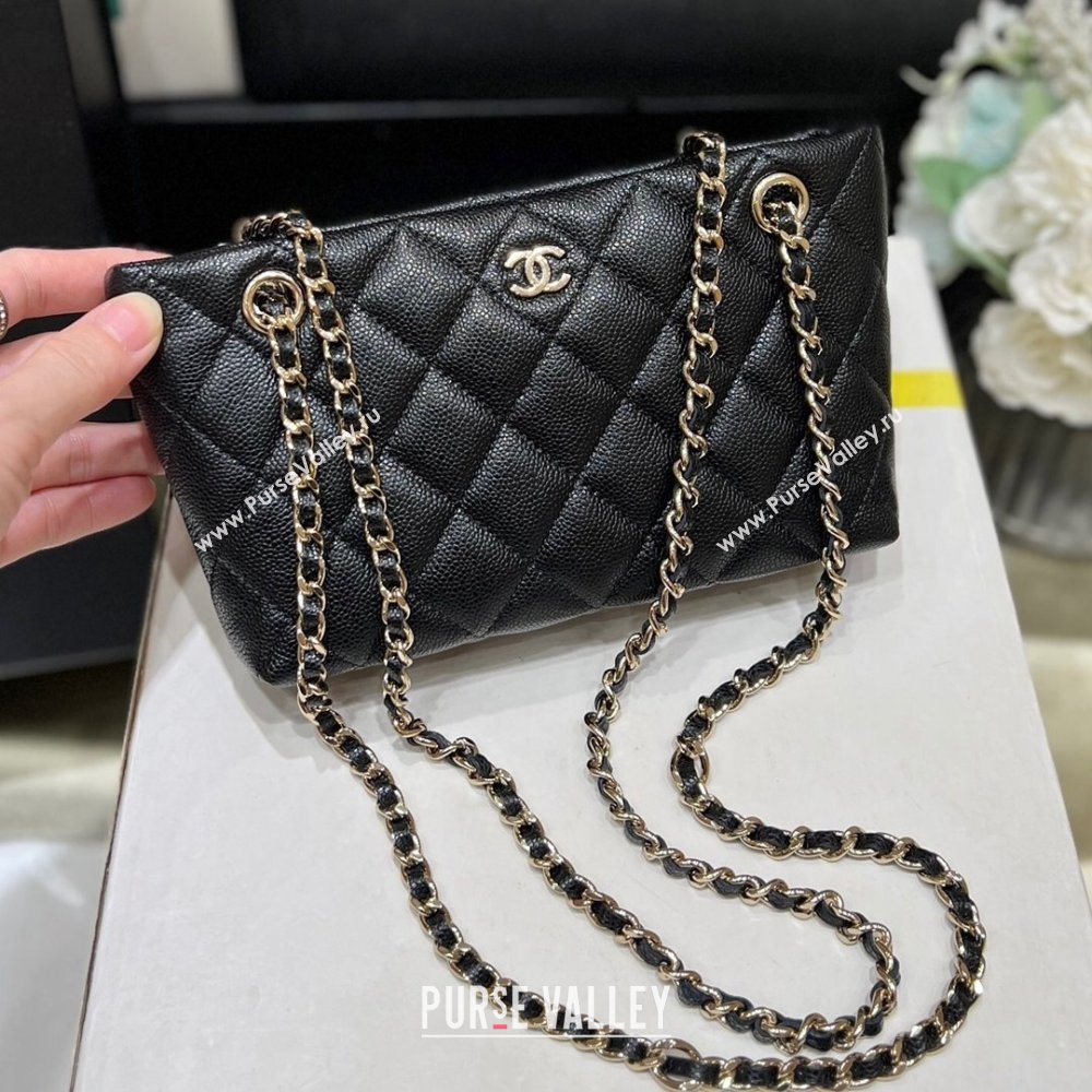 Chanel Classic Clutch with Chain in Haas Grained Calfskin AP4423 Black 2024 Top Quality (SHUNY-24121812)