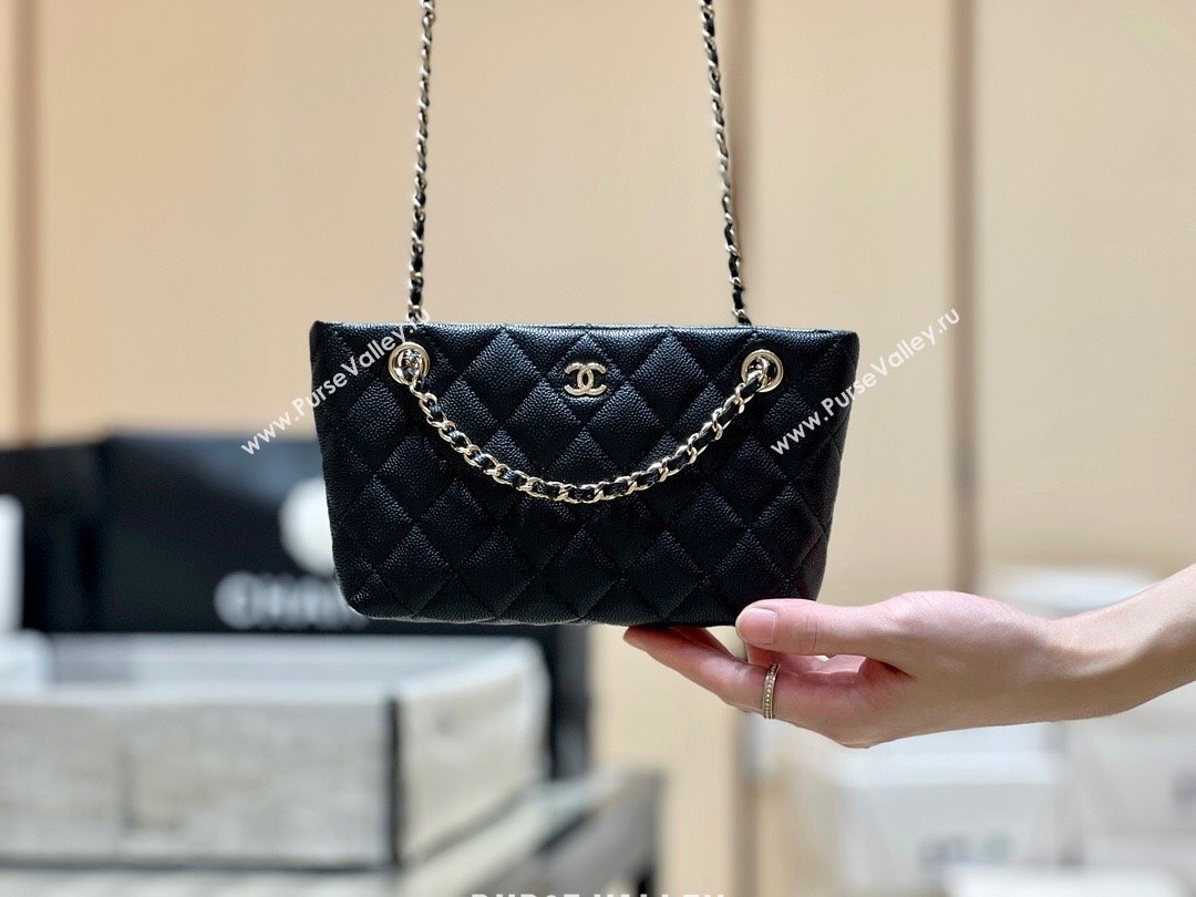 Chanel Classic Clutch with Chain in Haas Grained Calfskin AP4423 Black 2024 Top Quality (SHUNY-24121812)