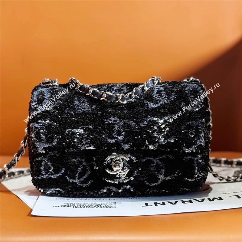 Chanel Sequins Evening Bag AS4297 Black 01 2023 (YEZI-23110136)