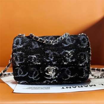 Chanel Sequins Evening Bag AS4297 Black 01 2023 (YEZI-23110136)