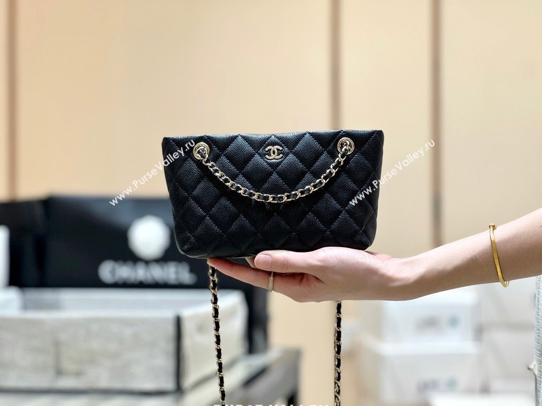 Chanel Classic Clutch with Chain in Haas Grained Calfskin AP4423 Black 2024 Top Quality (SHUNY-24121812)