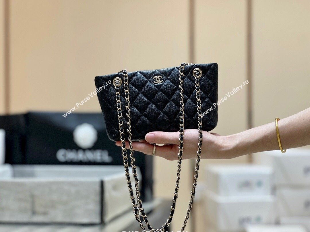 Chanel Classic Clutch with Chain in Haas Grained Calfskin AP4423 Black 2024 Top Quality (SHUNY-24121812)