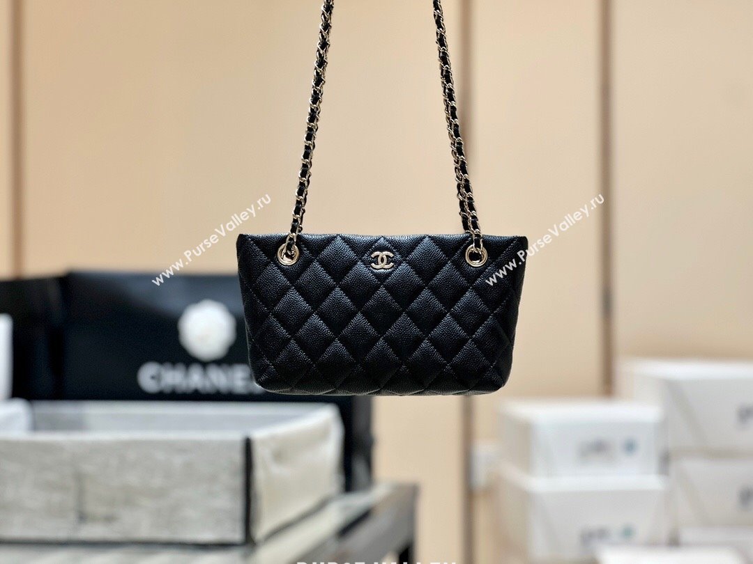 Chanel Classic Clutch with Chain in Haas Grained Calfskin AP4423 Black 2024 Top Quality (SHUNY-24121812)