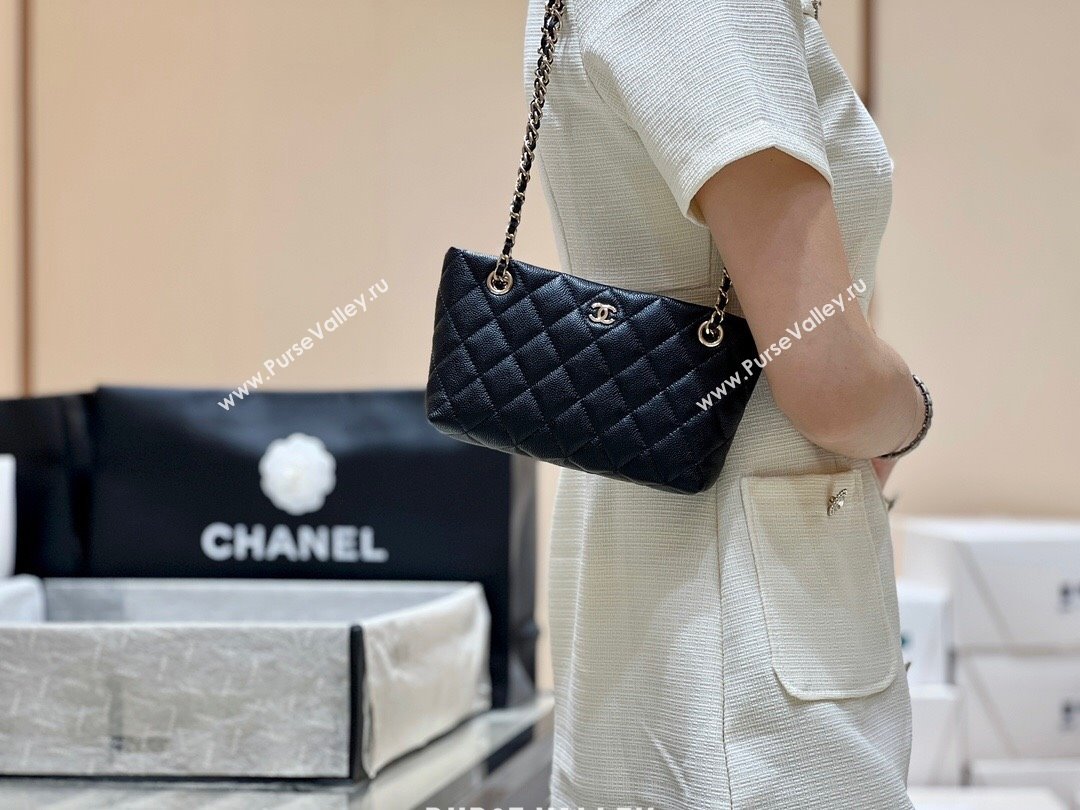 Chanel Classic Clutch with Chain in Haas Grained Calfskin AP4423 Black 2024 Top Quality (SHUNY-24121812)