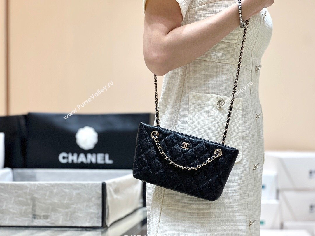 Chanel Classic Clutch with Chain in Haas Grained Calfskin AP4423 Black 2024 Top Quality (SHUNY-24121812)