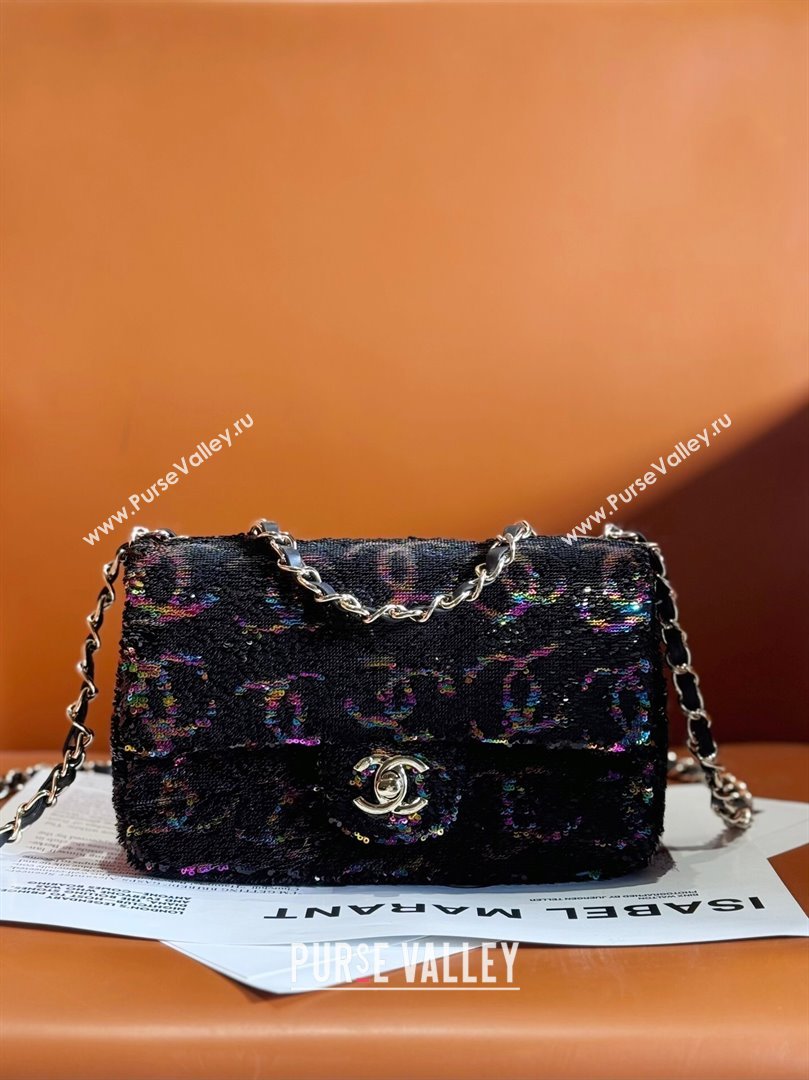 Chanel Sequins Evening Bag AS4297 Black 02 2023 (YEZI-23110137)