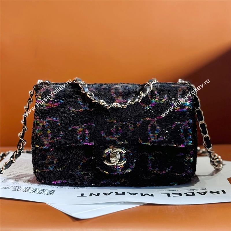 Chanel Sequins Evening Bag AS4297 Black 02 2023 (YEZI-23110137)