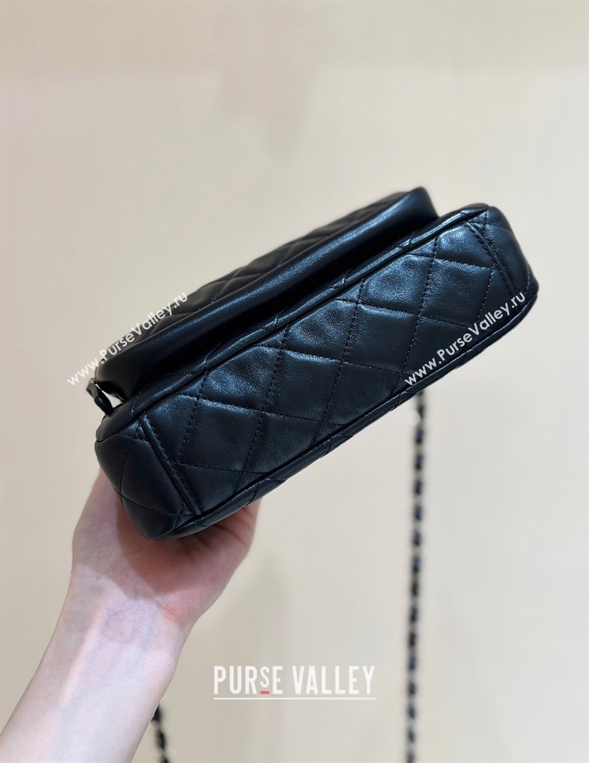 Chanel Shiny Crumpled Lambskin Clutch with Chain AP4349 Black 2024 Top Quality (SHUNY-24121813)