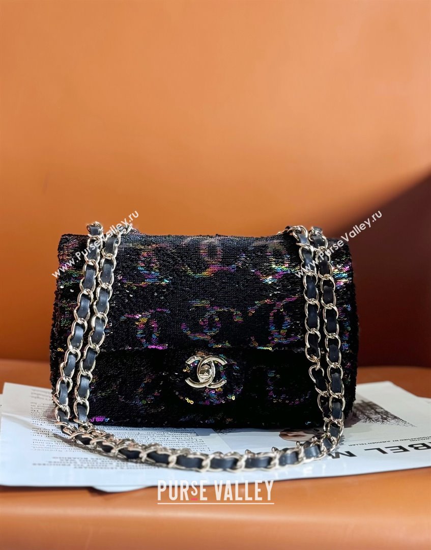 Chanel Sequins Evening Bag AS4297 Black 02 2023 (YEZI-23110137)