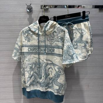 Dior Top and Shorts D051707 Blue 2024 (Q-24051707)