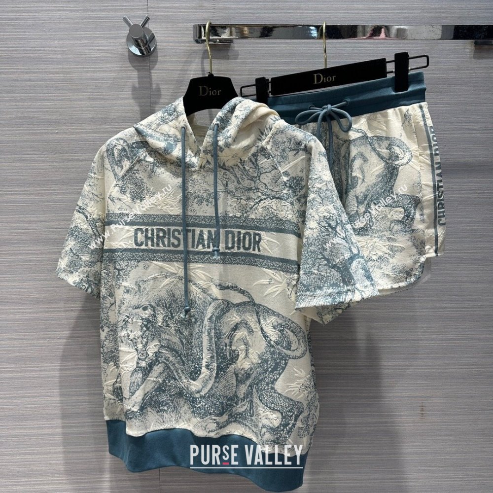 Dior Top and Shorts D051707 Blue 2024 (Q-24051707)