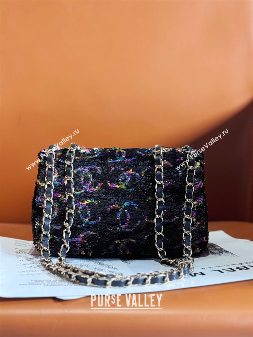 Chanel Sequins Evening Bag AS4297 Black 02 2023 (YEZI-23110137)