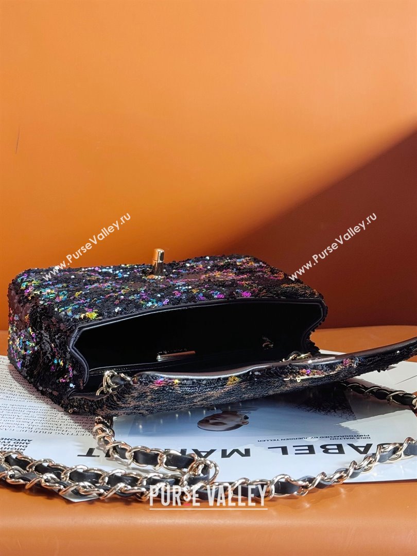 Chanel Sequins Evening Bag AS4297 Black 02 2023 (YEZI-23110137)