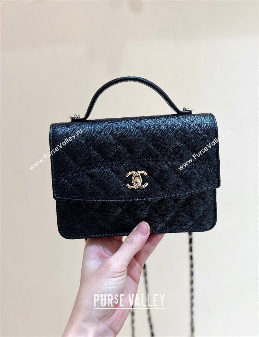 Chanel Grained Calfskin Backpack AP4406 Black 2025 Top Quality (SHUNY-24121814)