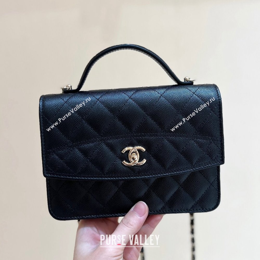 Chanel Grained Calfskin Backpack AP4406 Black 2025 Top Quality (SHUNY-24121814)