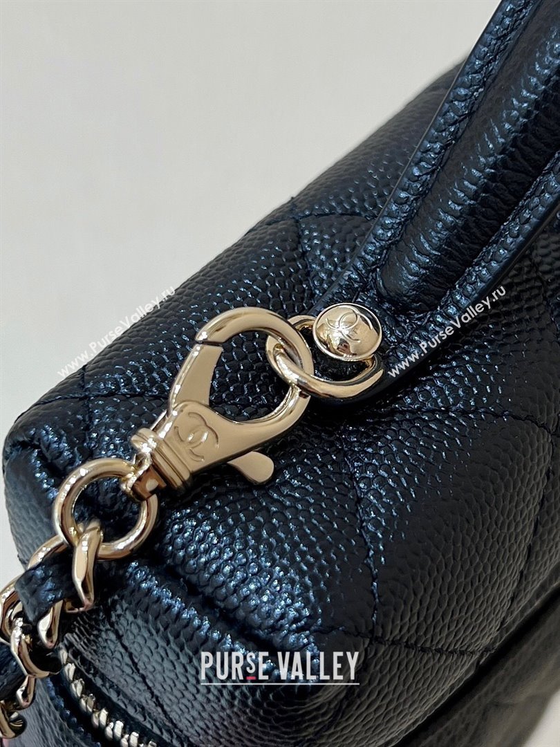 Chanel Grained Calfskin Long Vanity Case bag with Chain AP4407 Black CRUISE 2024/25 (SHUNY-24121816)