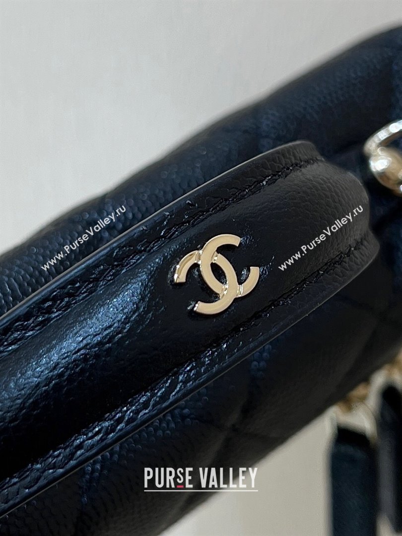 Chanel Grained Calfskin Long Vanity Case bag with Chain AP4407 Black CRUISE 2024/25 (SHUNY-24121816)