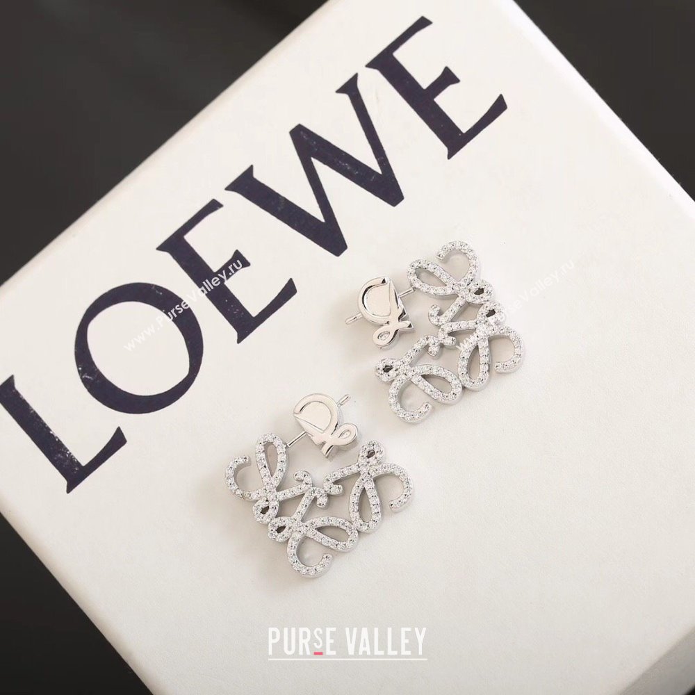 Loewe Crystal Stud Earrings L12531 Silver 2024 (YF-24012531)