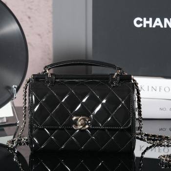 Chanel Patent Calfskin Small Box Bag AS4511 Black 2023 (YEZI-24101601)