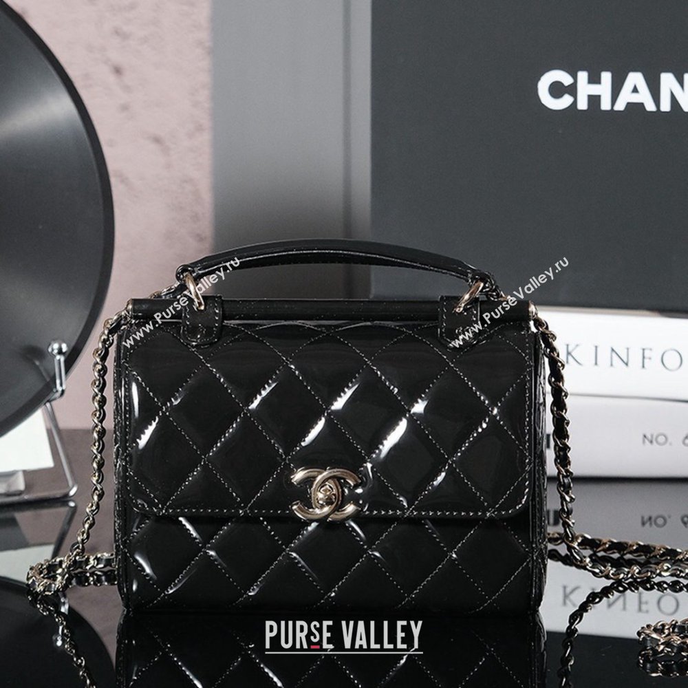 Chanel Patent Calfskin Small Box Bag AS4511 Black 2023 (YEZI-24101601)