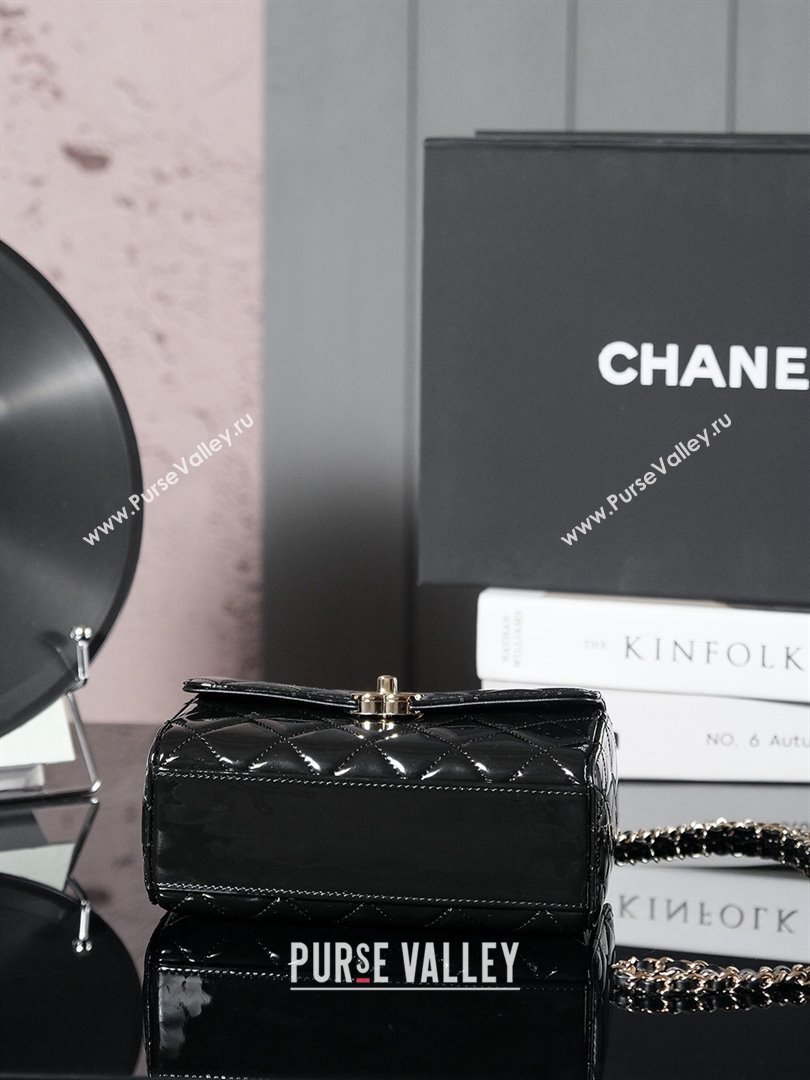 Chanel Patent Calfskin Small Box Bag AS4511 Black 2023 (YEZI-24101601)