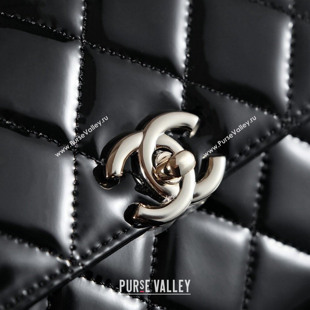 Chanel Patent Calfskin Small Box Bag AS4511 Black 2023 (YEZI-24101601)