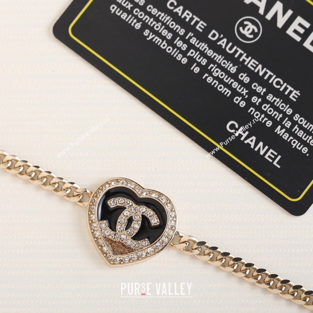 Chanel Heart Choker Necklace CH12535 Black 2024 (YF-24012535)