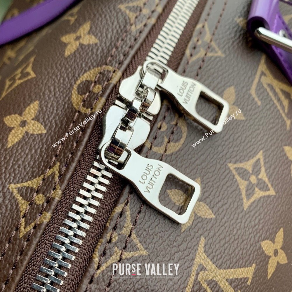 Louis Vuitton Keepall Bandouliere 50 Travel bag in Monogram Canvas M46775 Violet 2023 (K-23120501)