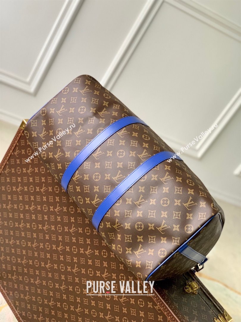 Louis Vuitton Keepall Bandouliere 50 Travel bag in Monogram Canvas M46772 Blue 2023 (K-23120502)