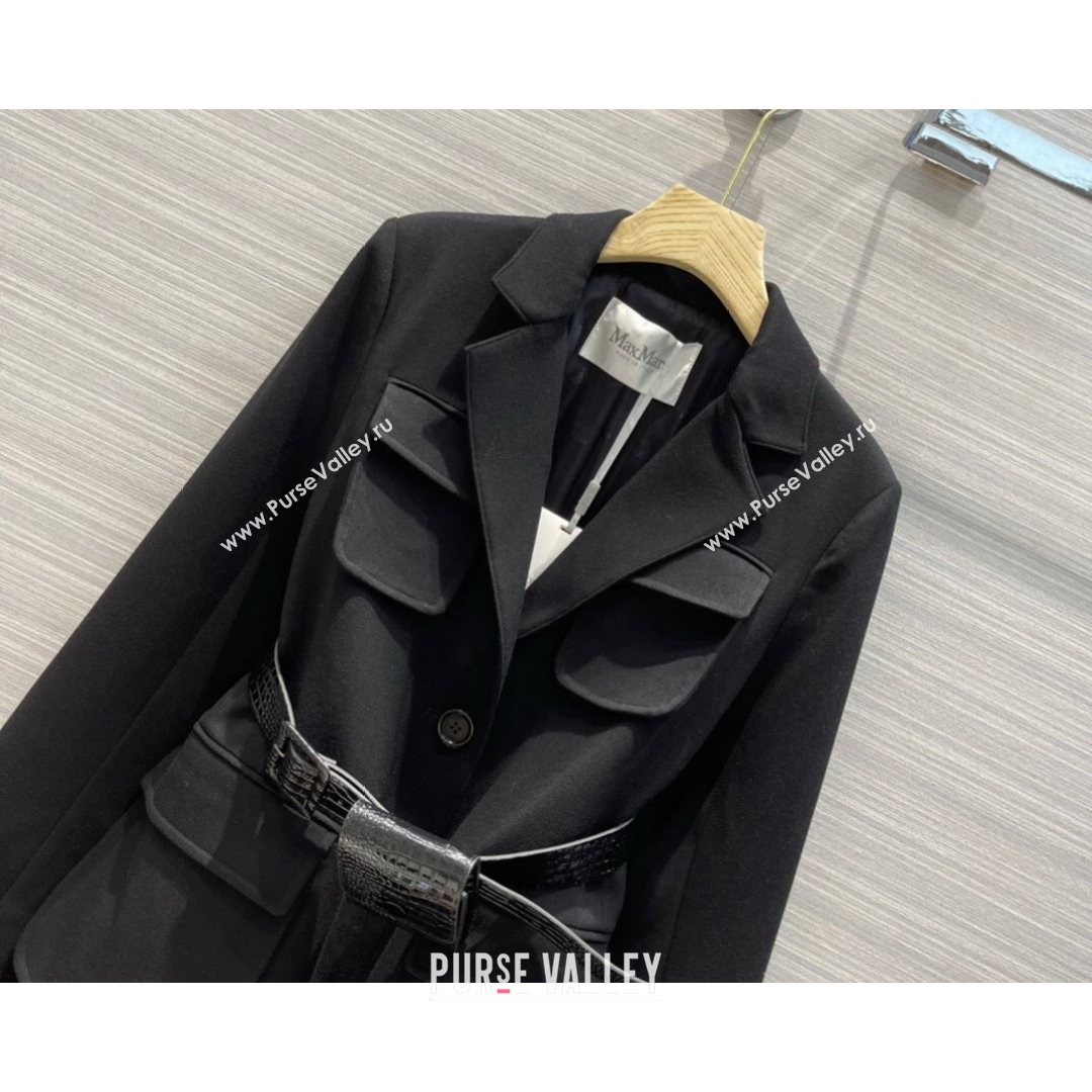 Max Mara Jacket Coat M21080506 Black 2021 (Q-210805056)