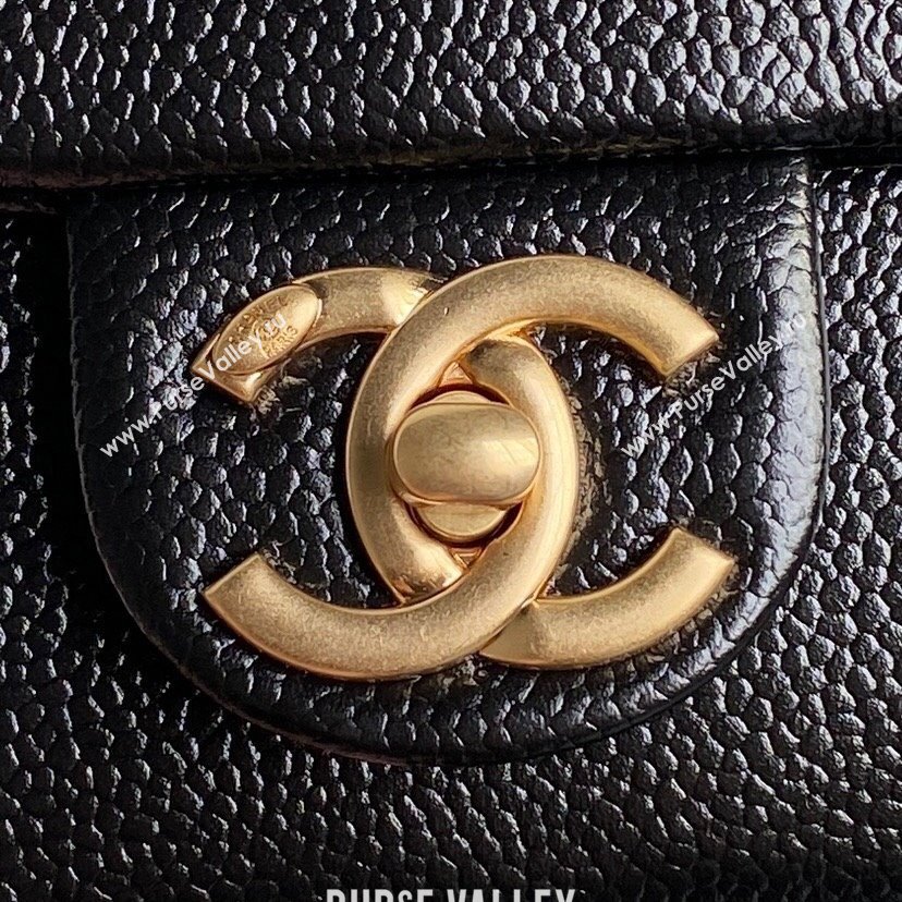 Chanel Maxi Clutch with Chain in Grained Shiny Calfskin AS5182 Black 2024 (YEZI-24101604)